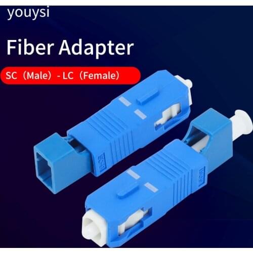 Free Shipping LC Female to SC Male Fiber Optic Adapter SC-LC Hybrid Optical Adaptor