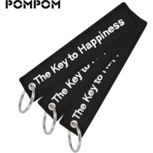 5 PCS/LOT The Key to Happiness Bijoux Keychain for Motorcycle Gifts Key Fobs Key Ring Chaveiro Fashion Motorcycle Key Chain Tag