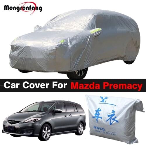Full Car Cover Outdoor Anti-UV Sun Shade Snow Rain Dust Resistant MPV Cover For Mazda Premacy