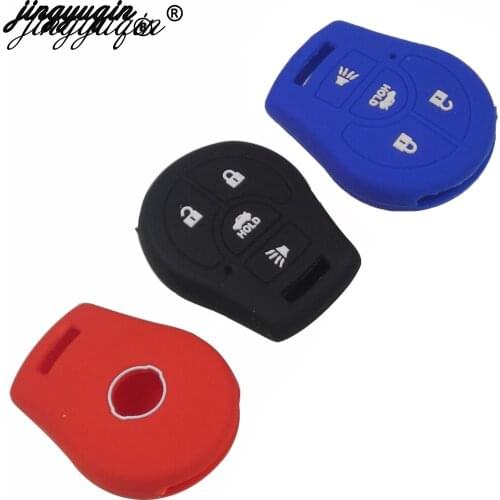 Colorful Silicone Soft Rubber 2/3/4 Button Car Key Fob Case Cover For Nissan Juke Micra Qashqai Car Key Holder Protector