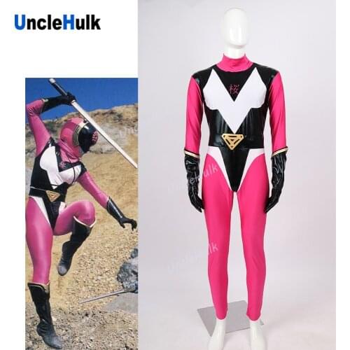 Ninja Sentai Kakuranger Flower Ninja Sakura Pink Cherry Blossom Cosplay Bodysuit | UncleHulk