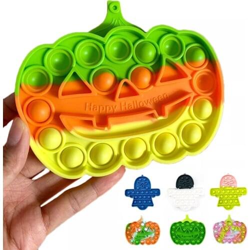 Push Bubble Fidget Sensory Toys Adult Stress Relief Toy Antistress Soft Squishy Game Halloween Gift for Kids Children Funny Toy