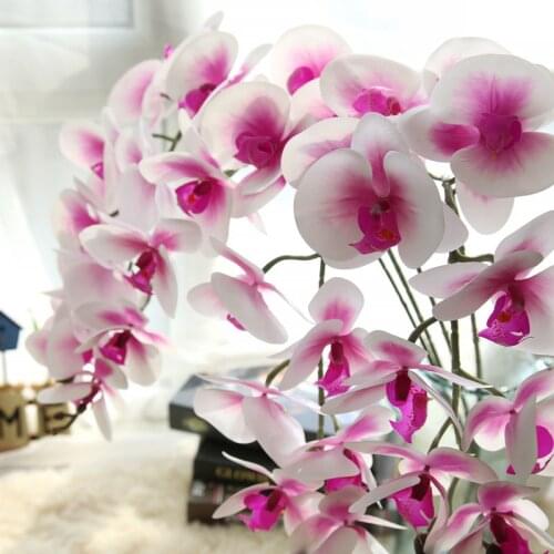1Pc Artificial Butterfly Flowers Fake Orchid Flower for Home Wedding DIY Decoration Real Touch Home Decor flower