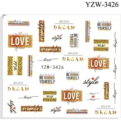 LCJ Leopard Nail Art Sticker Liners Animal Butterfly Tattoo Sliders Water Transfer Leaf Manicure Decoration Wraps