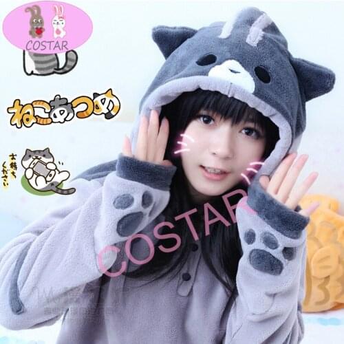 COSTAR Anime Game Neko Atsume Cosplay Cute Sweatshirt Hoodie Jacket Flannel Soft Material Harajuku
