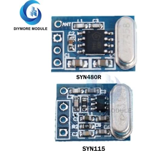 1Set 2Pcs 433MHZ Wireless Transmitter Receiver Board Module SYN115 SYN480R ASK/OOK Chip PCB for arduino