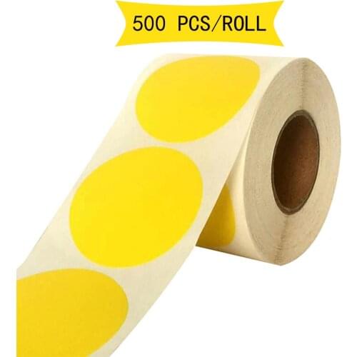 Smart Sticker 2 Inch Round Blank Fluorescent yellow Shooting Target Pasters 500 Adhesive Dots Shooting target label sticker