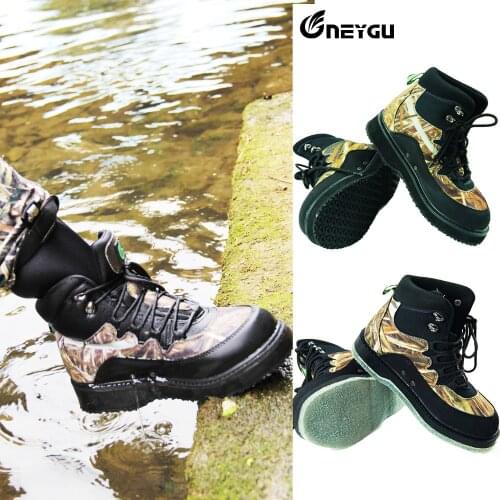 NEYGU outdoor quick-dry wading shoes with felt sole ,anti-slippery fly fishing wader boots