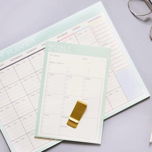 2020 Newest Cute 54 Sheets A4 B6 Weekly Monthly Organizer Pad Memo Pads Note Daily To Do It Notepad Notebook School Stationery