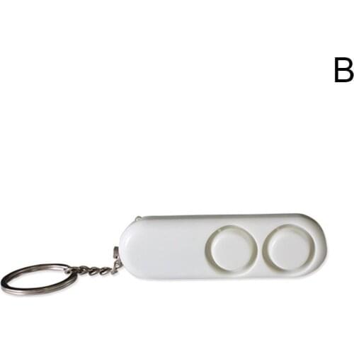Potable Alarm Girl Women Elder Child Personal Safety Dual Scream Alert Db Alarm Mini 130 Emergency Loud Keychain U4K4