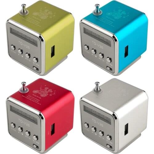 TD-V26 Mini Speaker Portable Micro SD TF Card USB Disk musicAmplifier Stereo Loudspeaker for DVD Laptop Mobile Phone MP3 player