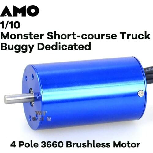 RC Car Parts Racing 1/10 Buggy short-course Truck Bigfoot Upgrade Accessories 3660 Brushless Motor 4 poles High Torque Motor