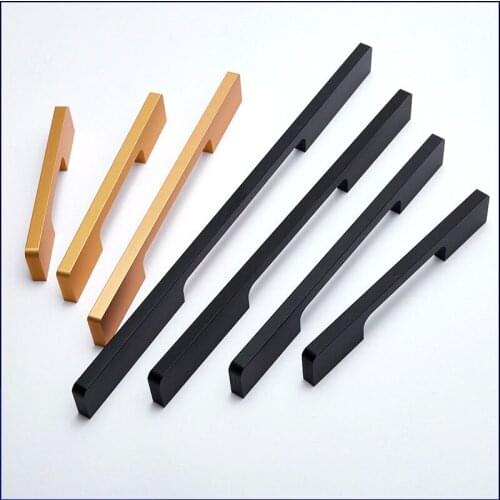 Aluminum Alloy Kitchen Cabinet Handles Long Wardrobe Handle Drawer Pull Knob Furniture Door Handle For Closet Cupboard