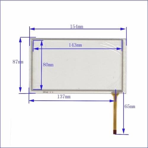 XWT448 6.2inch 4 lins Touch Screen For GPS CAR 154mm*87mm sensor glass thiss compatible Freeshipping 154*87