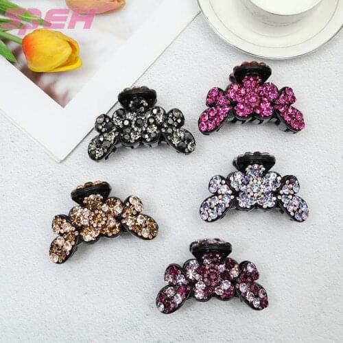 Curling hairpin simple large Rhinestone grab clip adult female versatile hair accessories toothed hairpin mother headdress