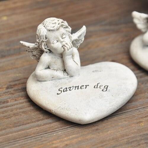 Silicone Mold Retro Stone Heart Cute Little Angel Multi - Meat Potted Garden Ornaments Decoration Molds Aroma Stone Molds Moulds