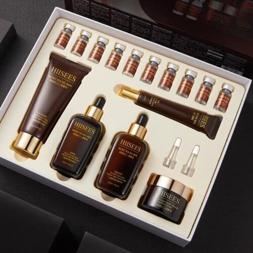 Repair Face Skin Care Sets Moisturizing Eye Care Cream Freeze-Dried Powder Lotion Tonic Cleanser Yeast Brighten Cosmetic 15PCS Q