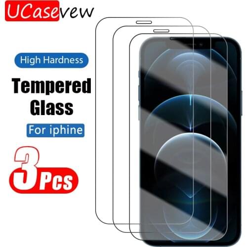 3 PCS Tempered Glass For iPhone 12 X XS XR 11 Pro Max Screen Protector For iPhone 12 Mini 8 7 6S 6 Plus SE2020 Protective Glass