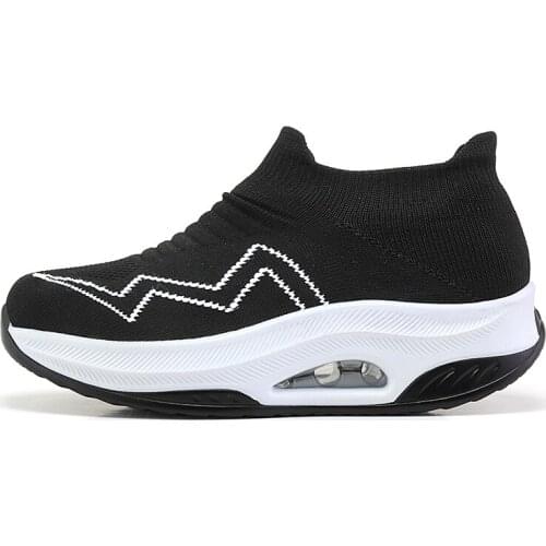 2020 Women Lightweight Sneakers Shoes Outdoor Sports Shoes Shoes Air Cushion Breathable Mesh Comfort Platform Sneaker