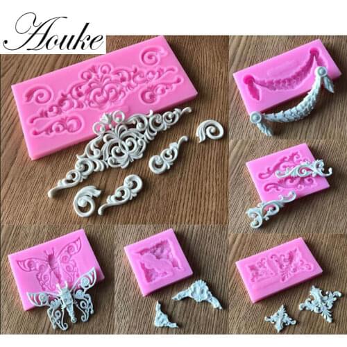 1PCS Beautiful Shape Cake Round Side Shape Silicone Cake Mold,Fondant Bakware DIY