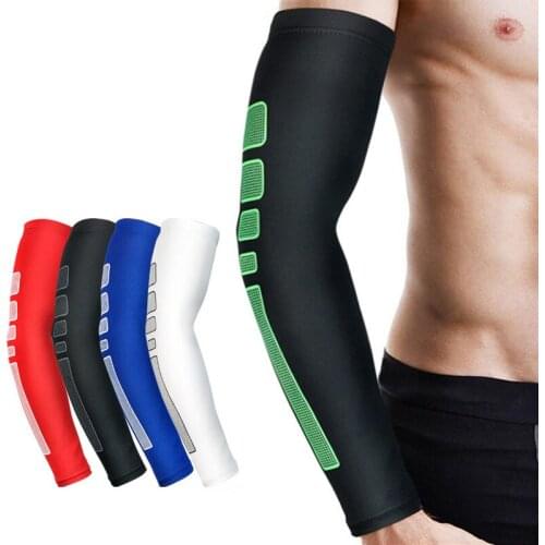 1 PCS Solid Color Series Extended Version Of The Arm Guard Elbow Outdoor Sports Basketball Fishing Riding Sun Protection Elbow