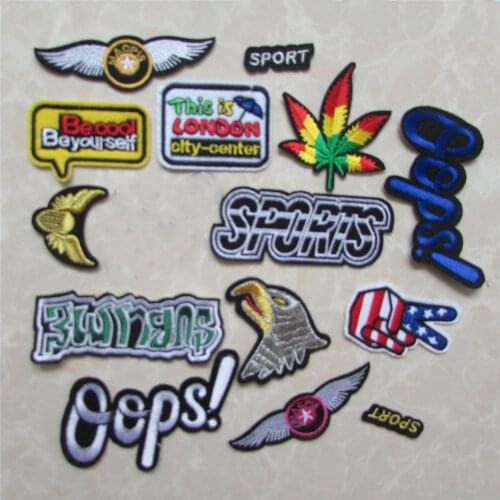 Fashion 2016 year different cartoon patter hot melt adhesive applique embroidery patches stripes DIY accessory patch 1pcs sell