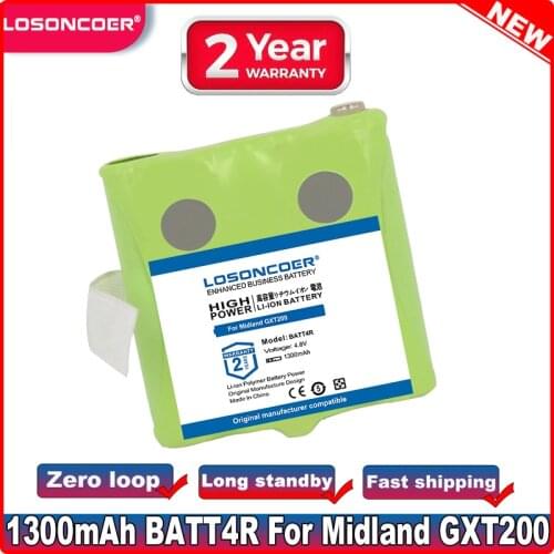 1300mAh BATT4R Ni-MH Battery For Midland GXT200 Walkie-talkie Battery G225 (BATT4R, IXNN4002A, BATT-4R, IXNN4002B, BP40)