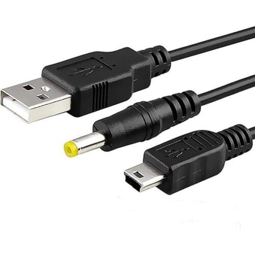 30pcs 2 in 1 USB Charger Cable Data Transfer Power Charging Cord For Sony PlayStation Portable PSP 1000 2000 3000 to PC