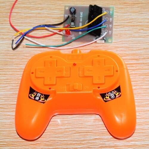 2.4G 4 channel remote control with receive board/rc car robot DIY toy accessories technology model parts/baby toys for children