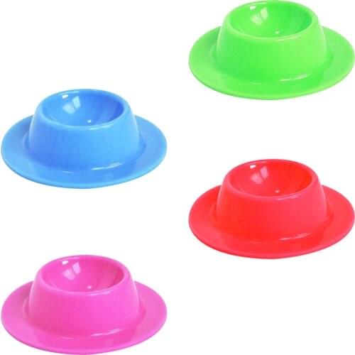 4pcs Creative Egg Holder Silicone Egg Cup Refrigerator Egg Stand Tray Container Kitchen Gadget (Random Color)