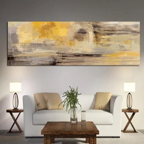 Gold Color Abstract Modern Art Painting Poster Printmaking HD Pictures Printed on Canvas Used for Room Home Decor Wall Art