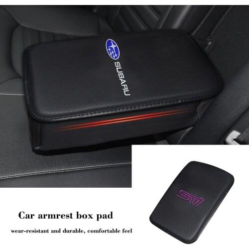 Car Armrest Box Cushion Centre Armrest Mat Interior Protector Pad For Subaru Forester Impreza STI Legacy Outback Tribeca BRZ WRX