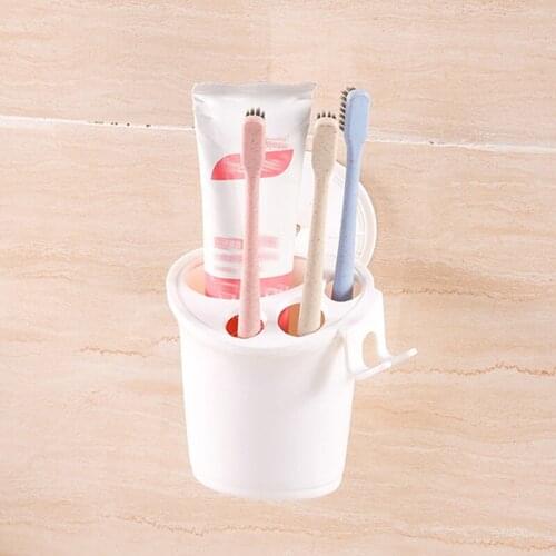 Shaver Hanger Bathroom Accessories 1 Pcs Strong Suction Cup Wash Rack Wall mount Toothbrush Holder Box multifunction