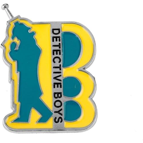 Anime Detective Conan Communicator Brooch Enamel Badge Lapel Pin Backpack Bags Coat Jewelry For Men Women Gifts Cosplay