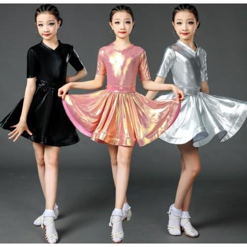 Childrens Latin Dance Clothes Girls Dance Practice Clothes Examination Performance Competition Clothes Summer Dance Dress