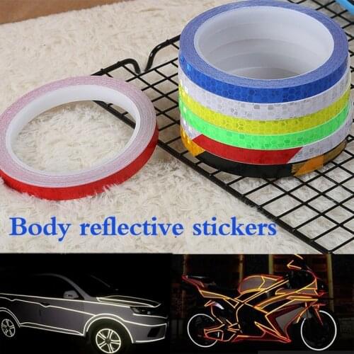 DIY Car Body Reflective Sticker Tape Motorcycle Bike Styling Wheel Stripe Decal Auto Night Warning Stickers tape