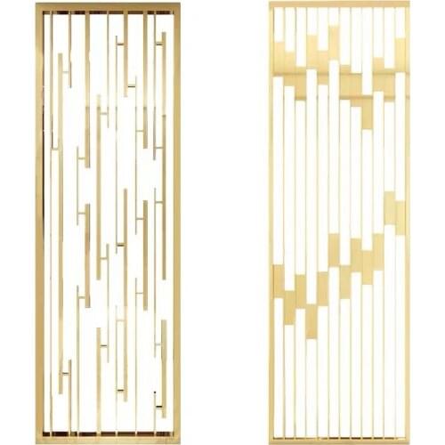 Stainless steel screen living room office metal hollow carved porch partition background wall black titanium