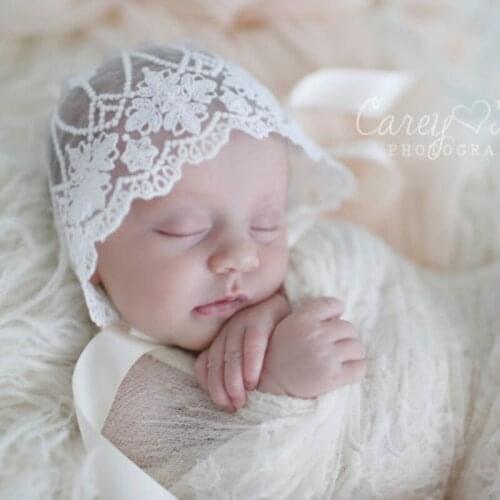 Baby photography hat cotton lace bandage newborn cap cute tire Photography Hats Lace Bandage Lovely girl Tire Cap