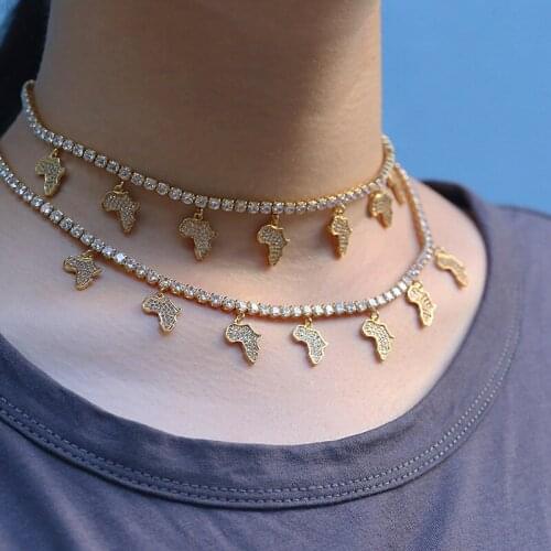 Funmode Hip Hop Charm CZ Rhinestone Double Choker Pendant Necklace For Women Dress Accessories collares de moda 2020 FN154