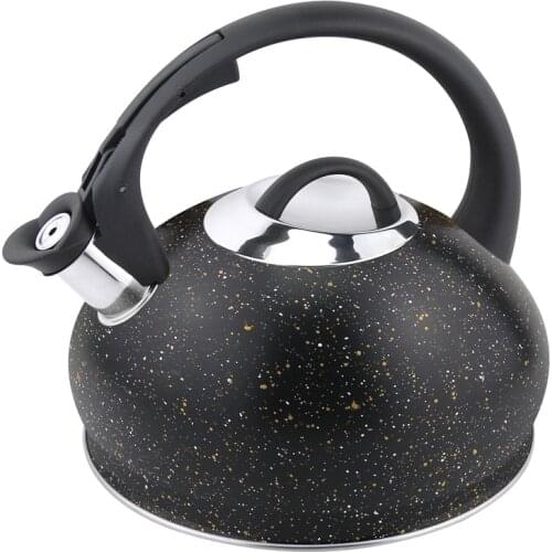 Hausroland Hot Sales Stainless Steel Teapot Marble Whistling Kettle Water pots A752B 3.0L