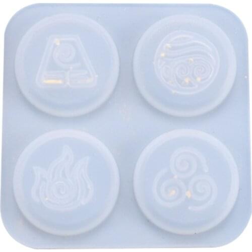 Crystal Epoxy Resin Mold Religion Symbols Hanging Pendant Casting Silicone Mould DIY Crafts Making Tool