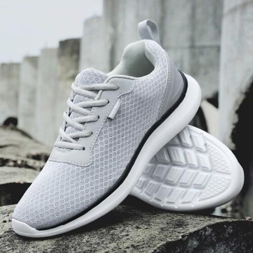 Large Size Summer Sneakers Male Running Shoes Man Sports Shoes Men Sport Shoes Man Trainers Gray Tennis Training Walking E-272