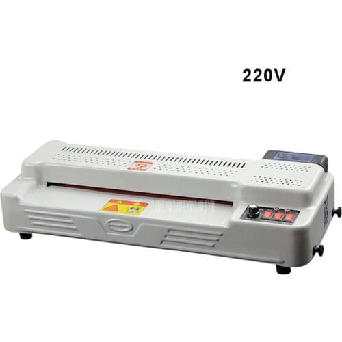 220V 600W A3 A4 Photo Document Paper Laminating Film Machine Cold/Hot Laminator 4 Rollers Max Width 320mm 300W GD350-B1