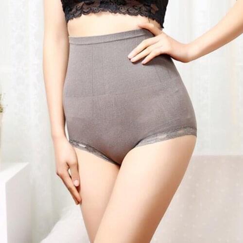 Fashion Soft Style Lace Panties Fashion Body Shaper Hip Abdomen Tummy Control Briefs High Waist Underwear Women Panty Free Size