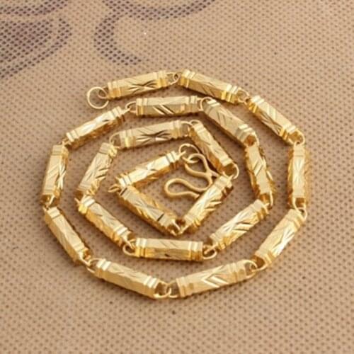 King Chain Yellow Gold Filled Mens Lantern Necklace Chain Size 5mm