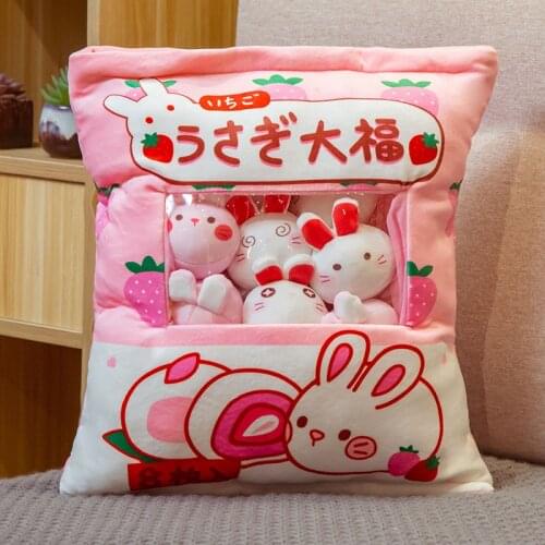 A Bag Of 8pcs Puff And Candy Snack Pudding Pillow Mini Candy Doll Toys In A Zip Bag Cushion Sofa Cushion Creative Kid Gift