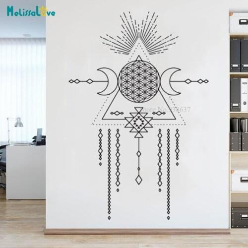 Shaman Yoga Mandala Sticker Bedroom Living Room Decor Home Window Decoration Removable Vinyl Wall Sticker BB533