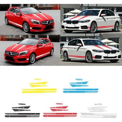 Fade-resistance Strip Car Side Body Hood Mirror Stickers Decal Graphics
