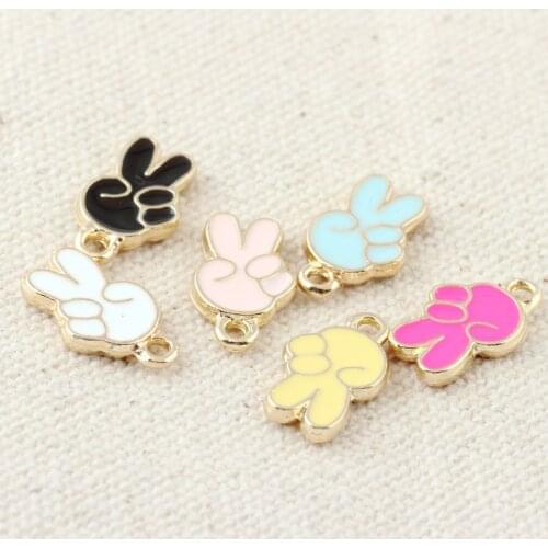 DIY New 30pcs Fashion charms Gifts Enamel sided scissors hand Alloy Pendant Making Hair Bracelet Necklace Jewelry Accessories