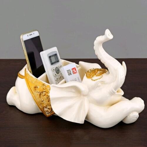 Office wine cabinet resin embellishments decorations for home Elephant multifunctional storage furnishings decoration